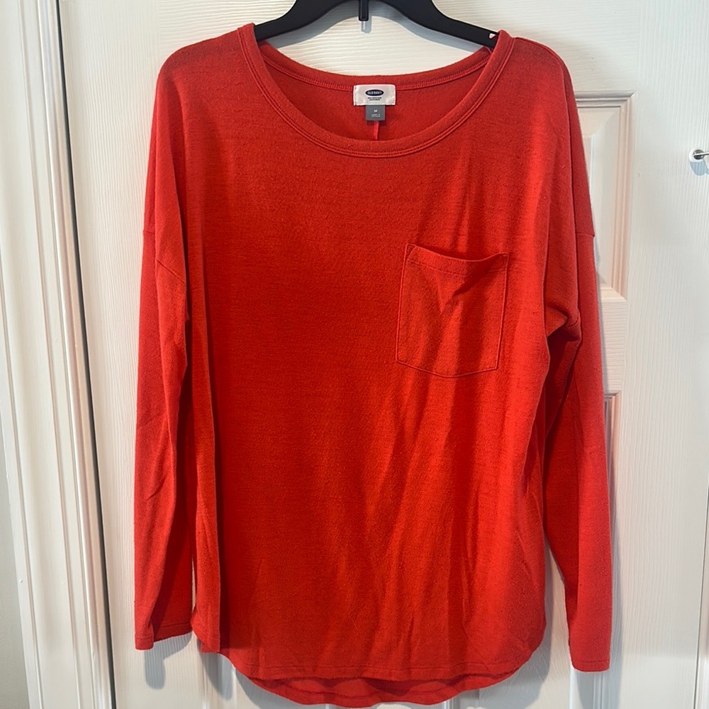 Old Navy Red Long Sleeve Tee